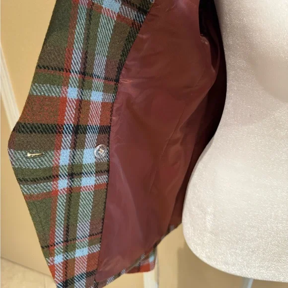 Sam Edelman Women's Imogen Mixed-Plaid Double-Breasted Blazer Small - Picture 14 of 14